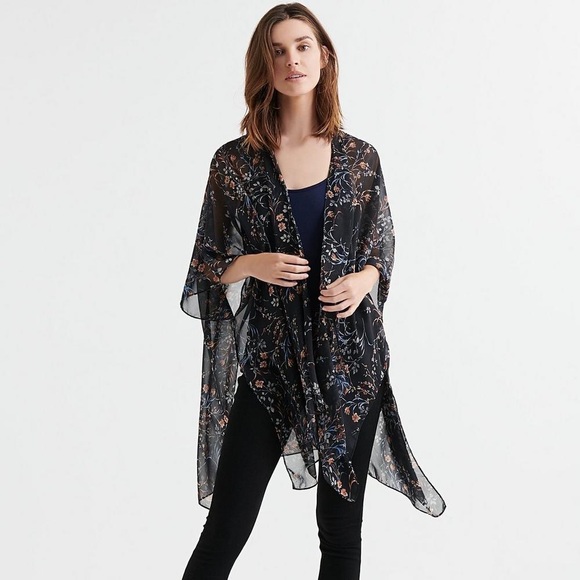 Lucky Brand Other - NWT Lucky Brand Sprigged Floral Kimono Sheer Chiffon